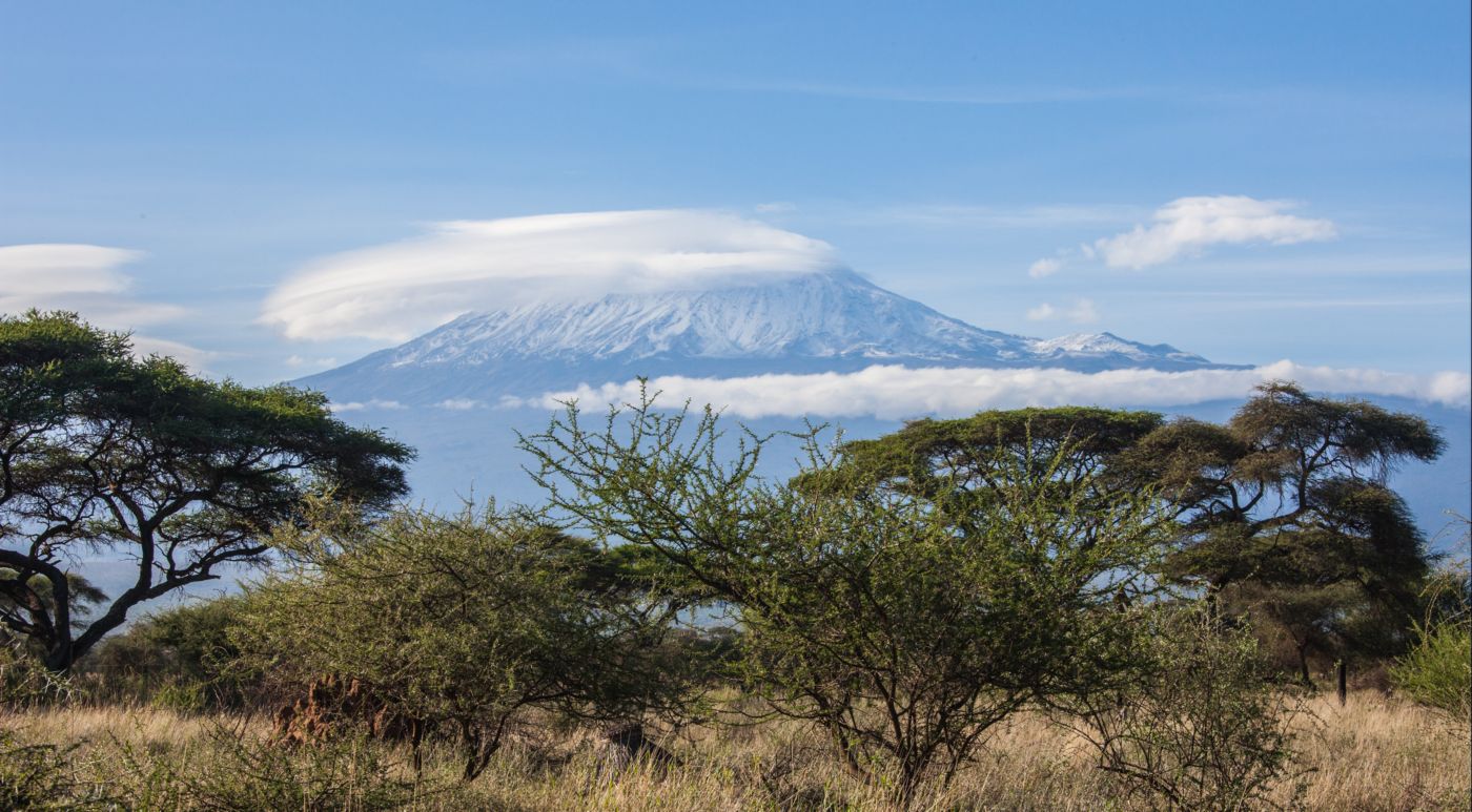 Mount Kilimanjaro seen from Amboseli National Park