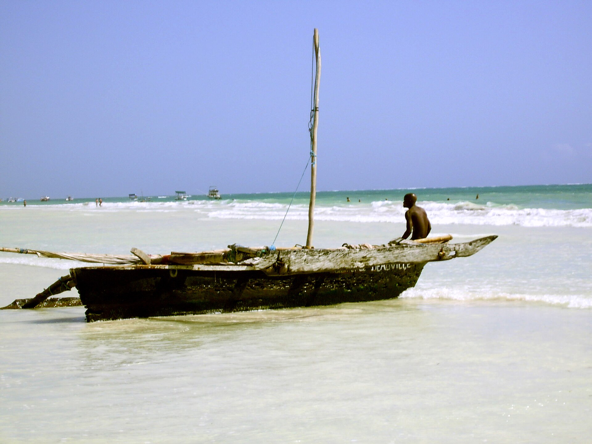 White-sand beach at Diani, on Kenya's coast
