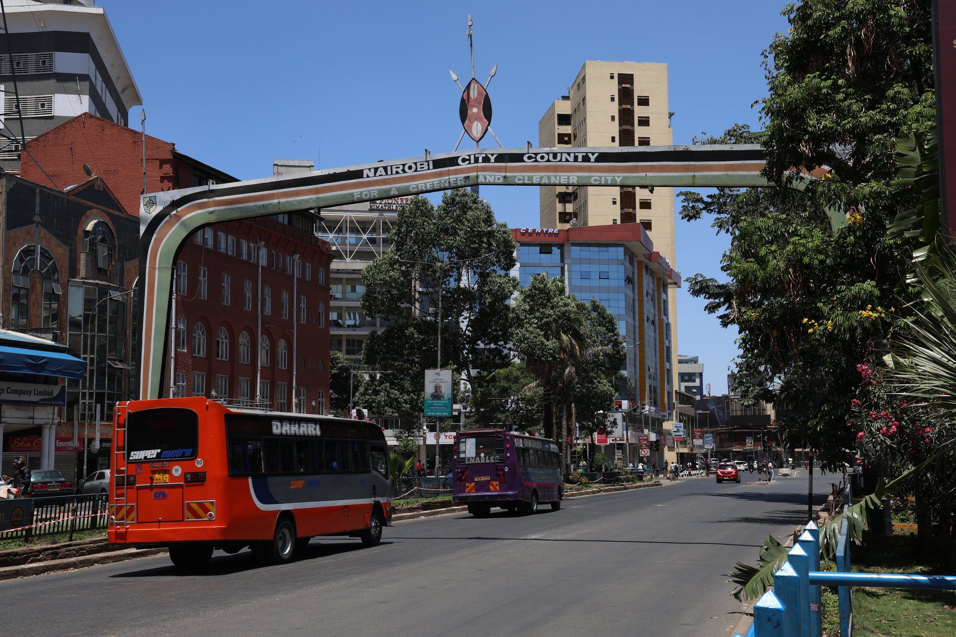 Nairobi central business district skyline, Kenya